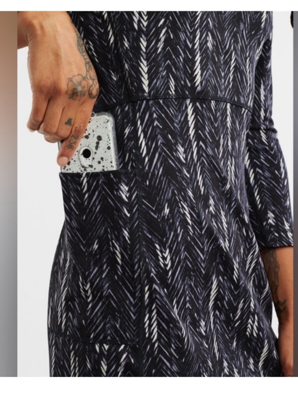 Title Nine Hyperspeed Reversible Dress Zip-Front Long Sleeve Sleet Travel - Picture 4 of 15